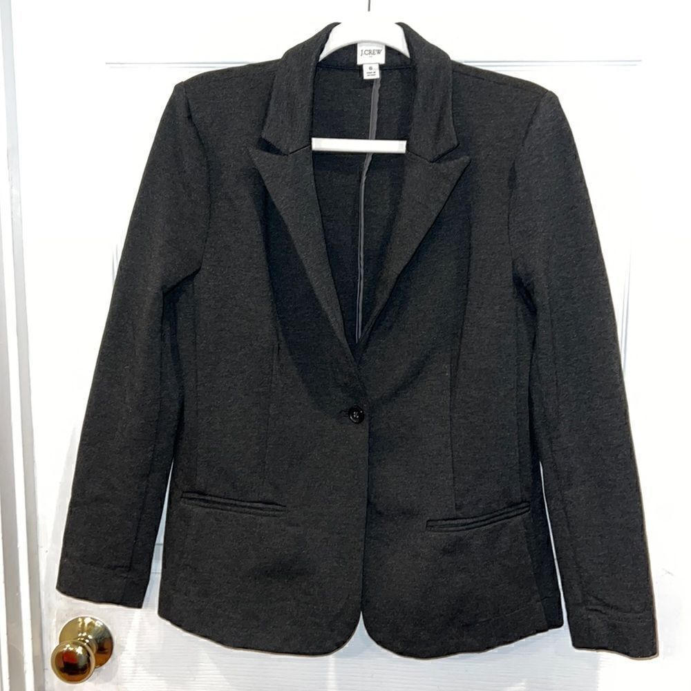 J.Crew women’s size 6 granite dark gray stretchy career blazer